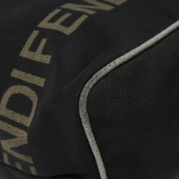 FENDI Hand Bag Nylon Black Gold Auth ep9113 - Picture 5 of 16